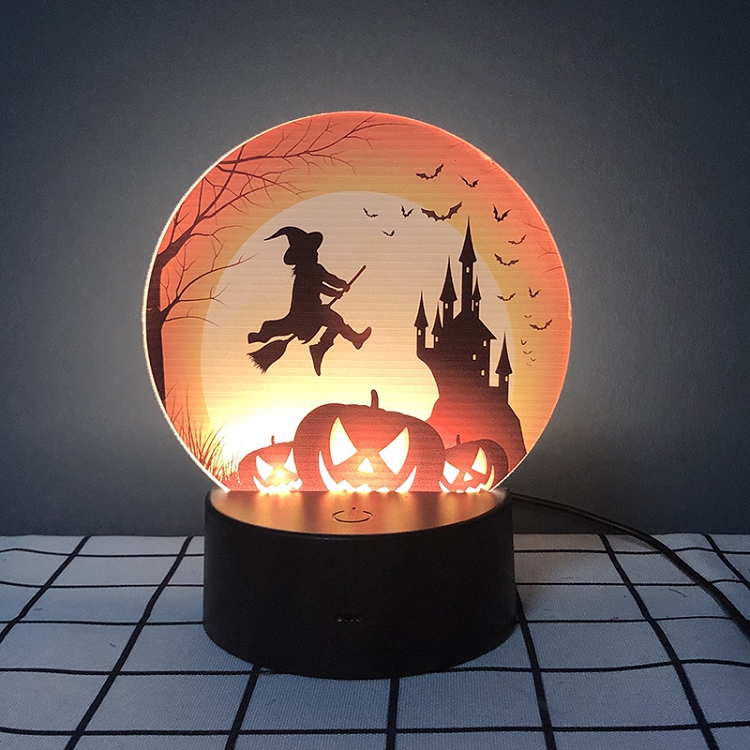Creative Halloween products pumpkin bat pattern small night light scene decoration props night decoration